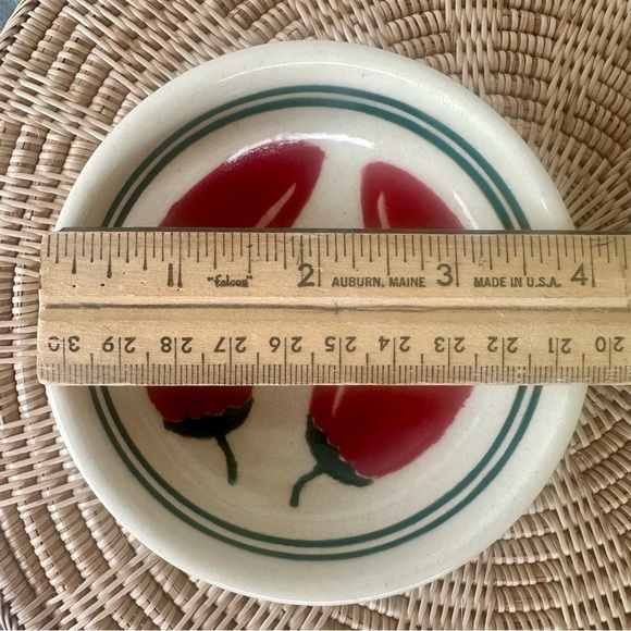 TWO Handcrafted Studio Pottery Bowls Chili Pepper signed JEM Jerome AZ 2019 4” - Picture 5 of 10